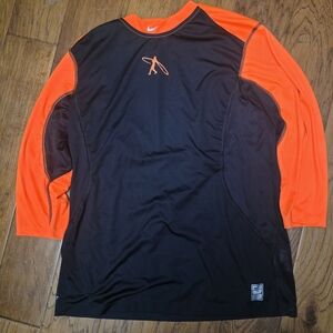 Nike Men's Nike Combat Shirt - Black and Orange sz large